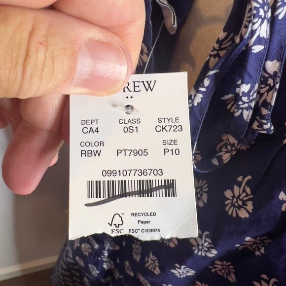 J.Crew $128 Petite strappy poplin halter dress Size P10 CK723 - Picture 7 of 8